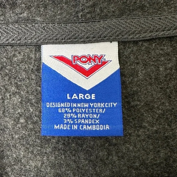 PONY Women’s Soft Pullover Gray Hooded Sweatshirt Large #1292 - Picture 4 of 5